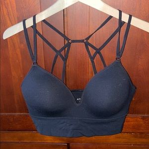 Athleta Black Strappy Bra Size Large